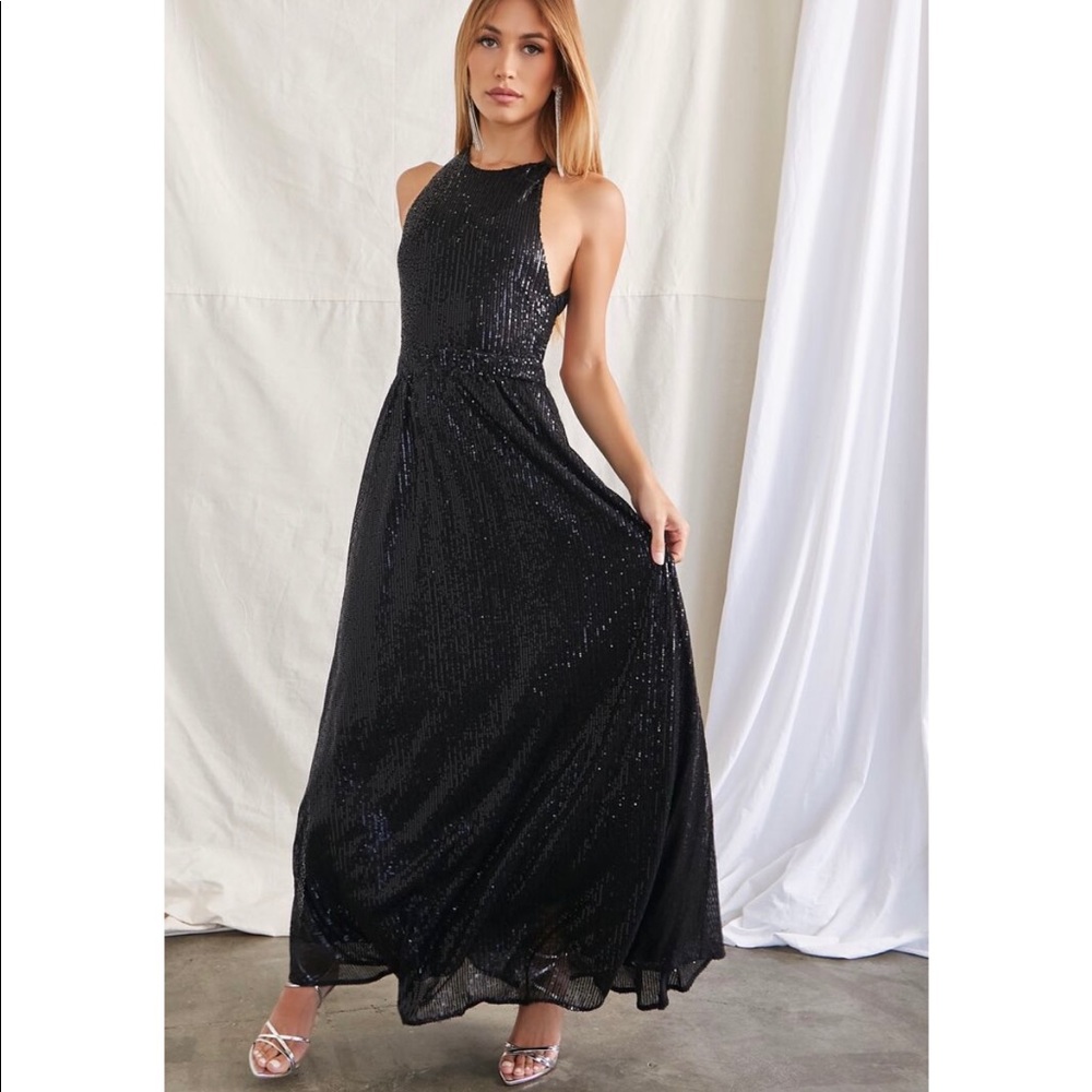 Brand new sequin open back maxi dress